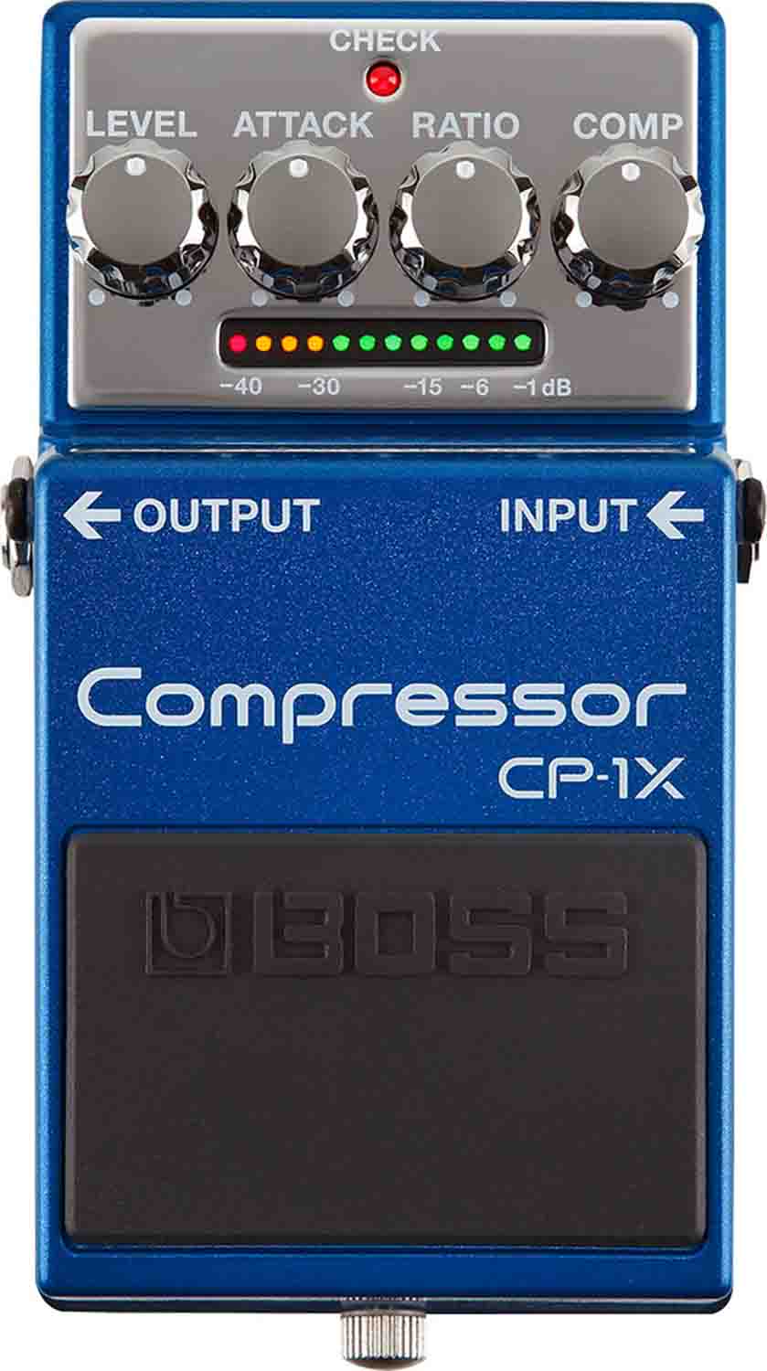 Boss CP-1X Compressor Effects Pedal with Gain Reduction Indicator - Hollywood DJ