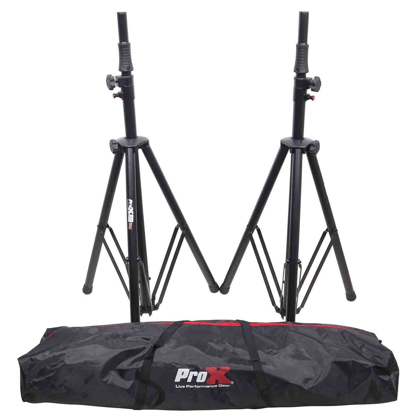 ProX T-SS82P Set of 2 Pro Air Speaker stand in Black with Carry Bags - Hollywood DJ