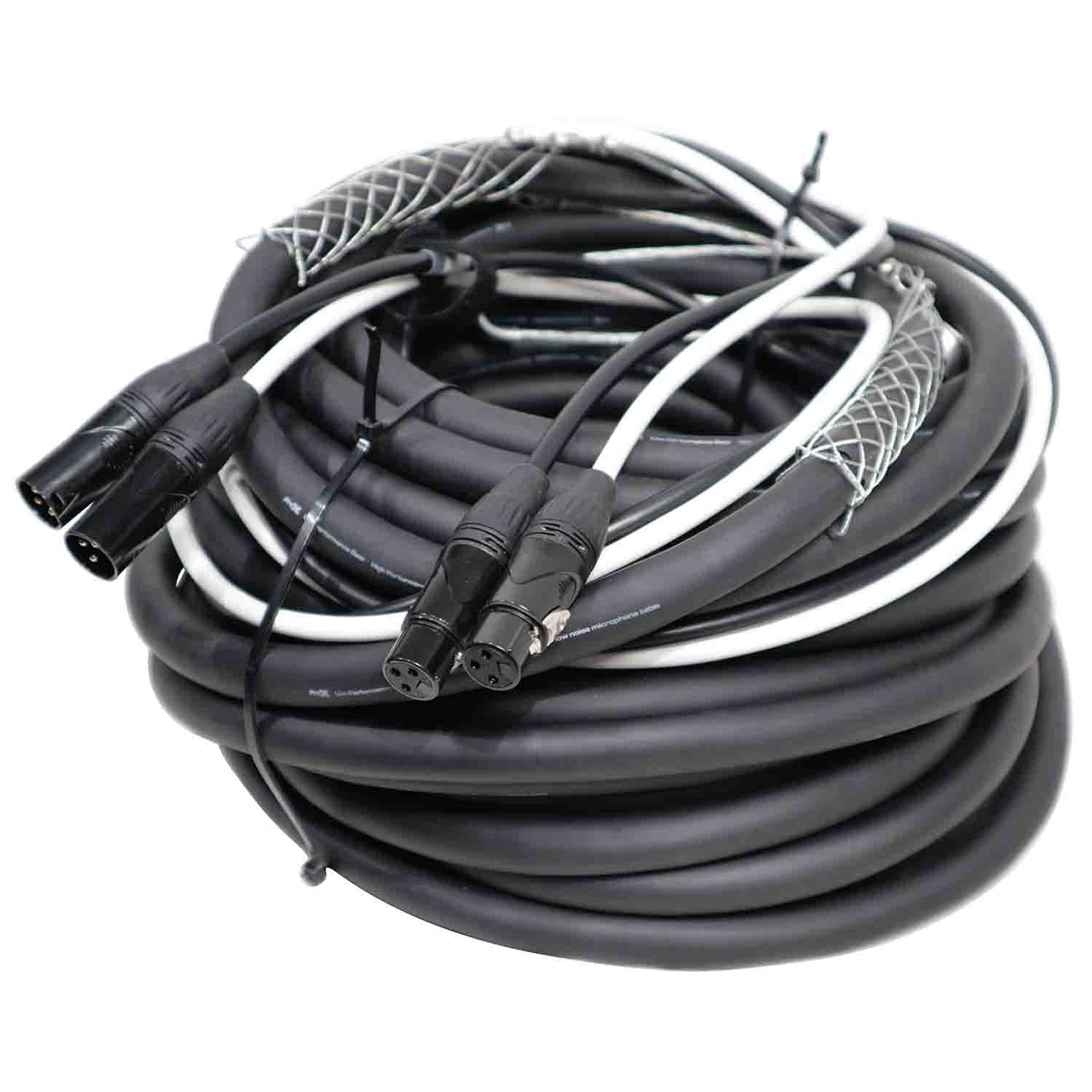 ProX XC-DXLR75 Balanced Dual XLR-M to Dual XLR-F High Performance Audio Cable - 75 Feet - Hollywood DJ