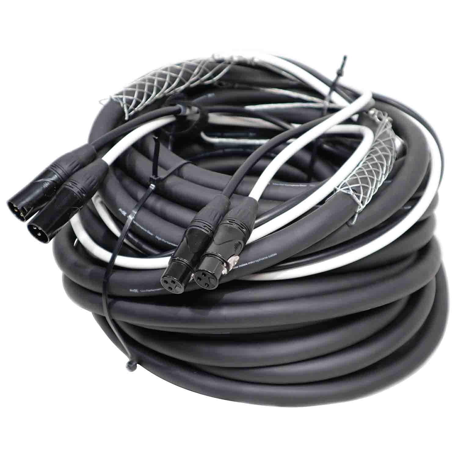ProX XC-DXLR75 Balanced Dual XLR-M to Dual XLR-F High Performance Audio Cable - 75 Feet - Hollywood DJ