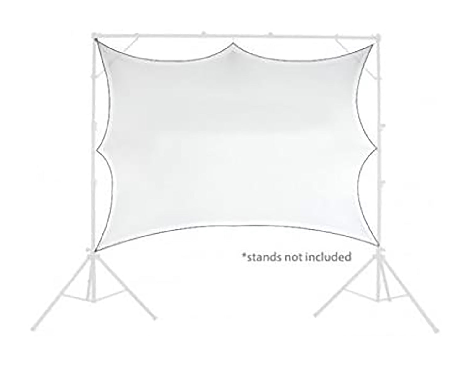 Scrim King SS-SCRN57W, 5×7 Foot Backdrop Screen - White - Hollywood DJ