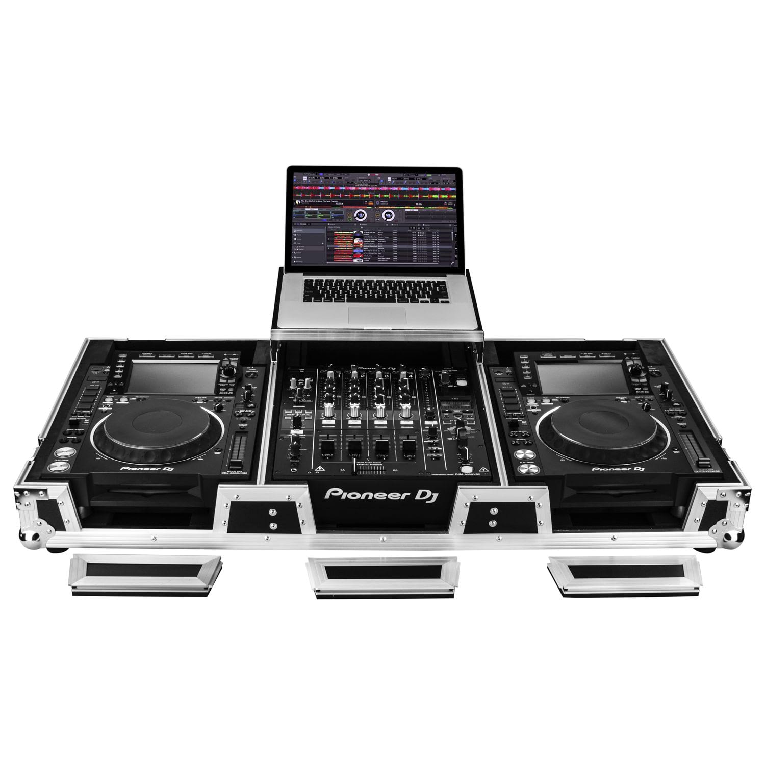 Odyssey FZGS12CDJWXD Black Extra Deep Glide Style DJ Coffin - Silver - Hollywood DJ