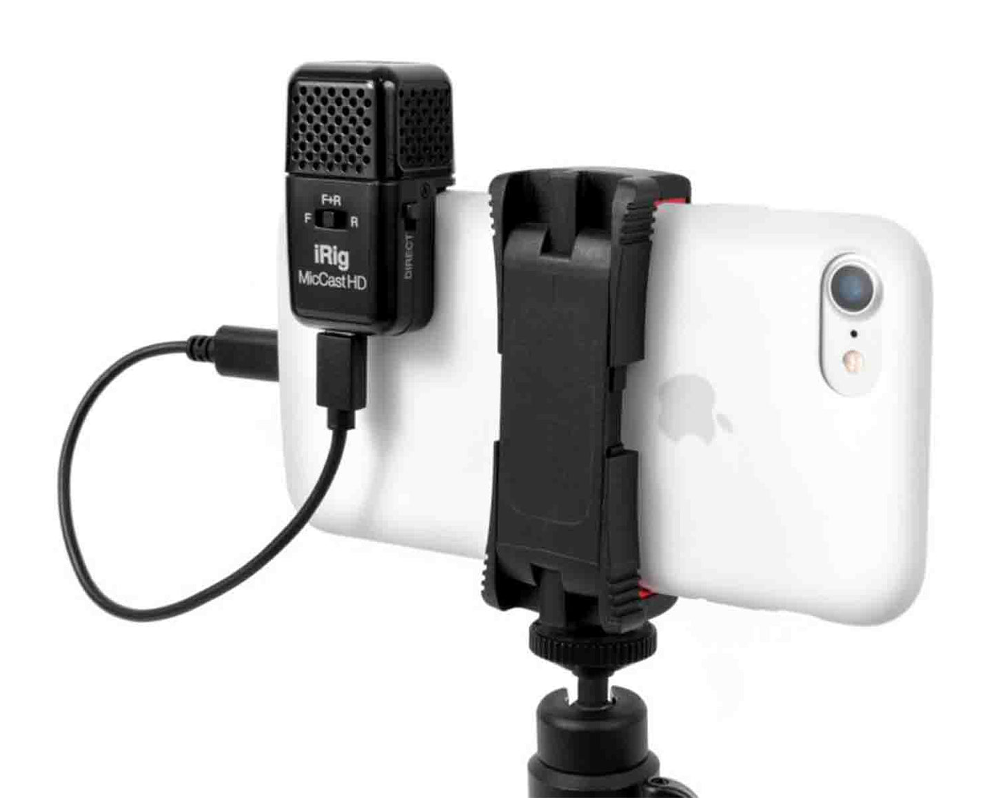 IK Multimedia iRig Mic Cast HD Podcasting Dual-Sided Digital Voice Microphone - Hollywood DJ