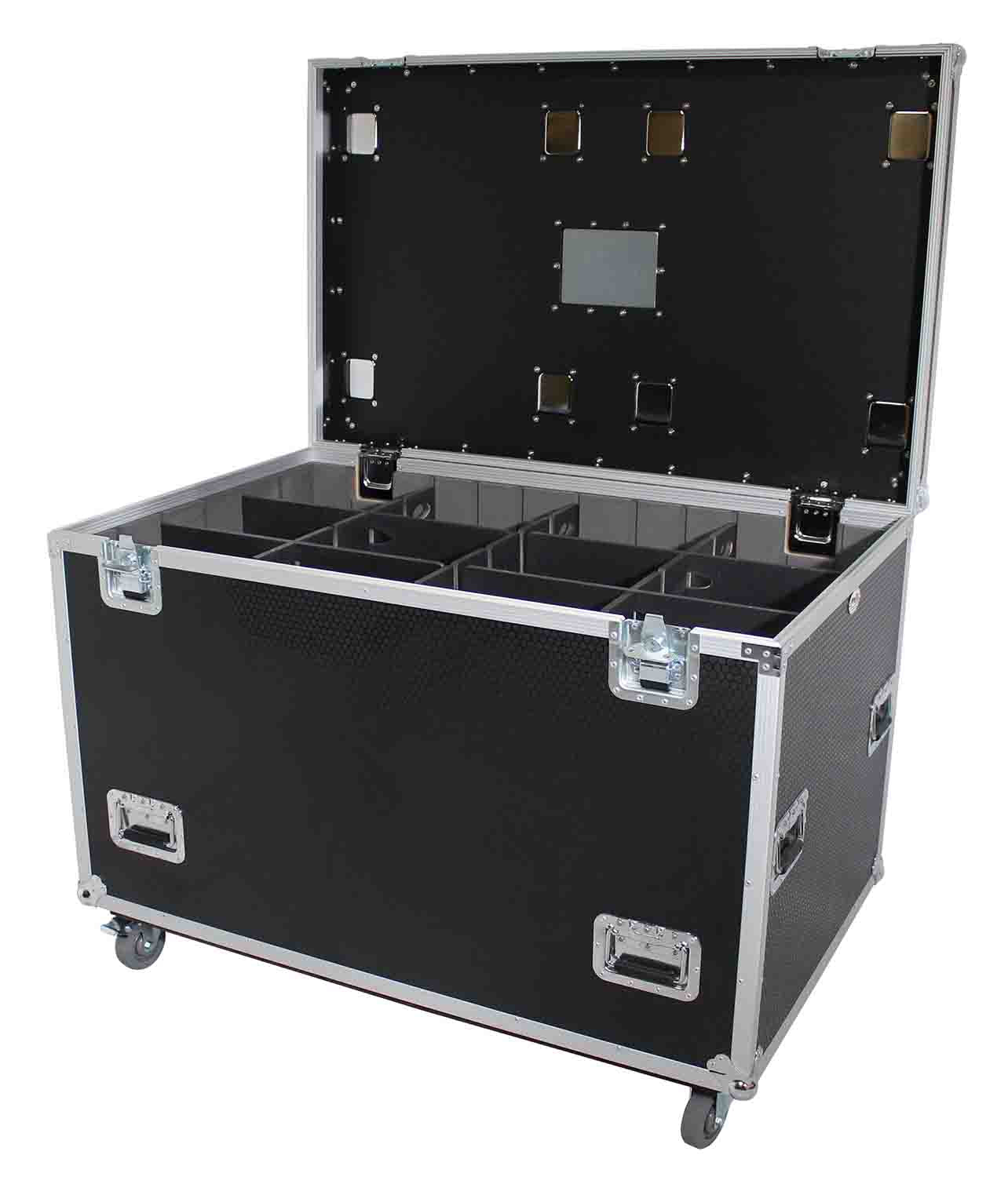 PROX XS-UTL483036W MK2 TruckPaX Heavy-Duty Truck Pack Utility Flight Case with Divider/Tray Kit and with 4 Inch Casters - Hollywood DJ