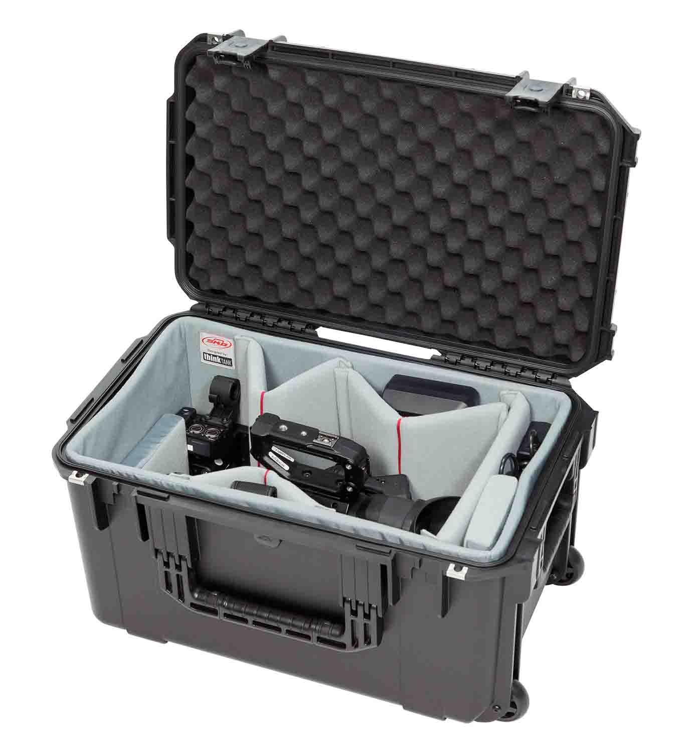 SKB Cases 3i-2213-12DT Case with Think Tank Video Dividers and Lid Foam - Black - Hollywood DJ