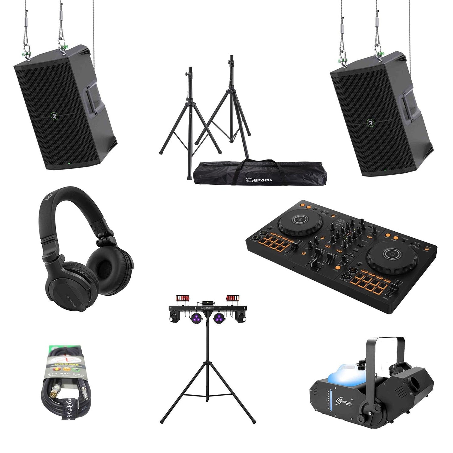 Pioneer DJ DDJ-FLX4 CLUB LIGHT Package 02 with Speakers, Stands and Headphones - Hollywood DJ