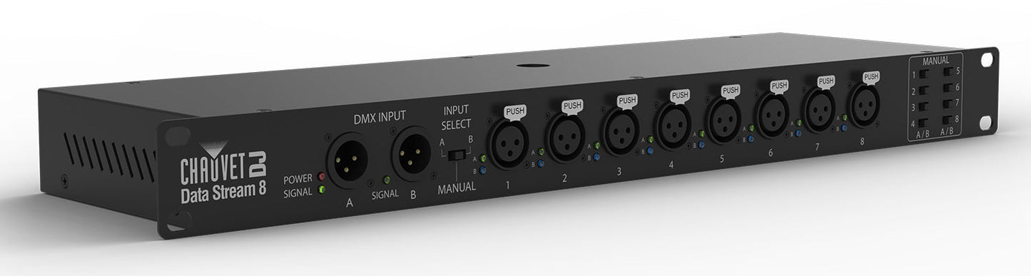 B- Stock: Chauvet DJ DATA STREAM 8, Dual Input 8 Output Flexible DMX Splitter - Hollywood DJ