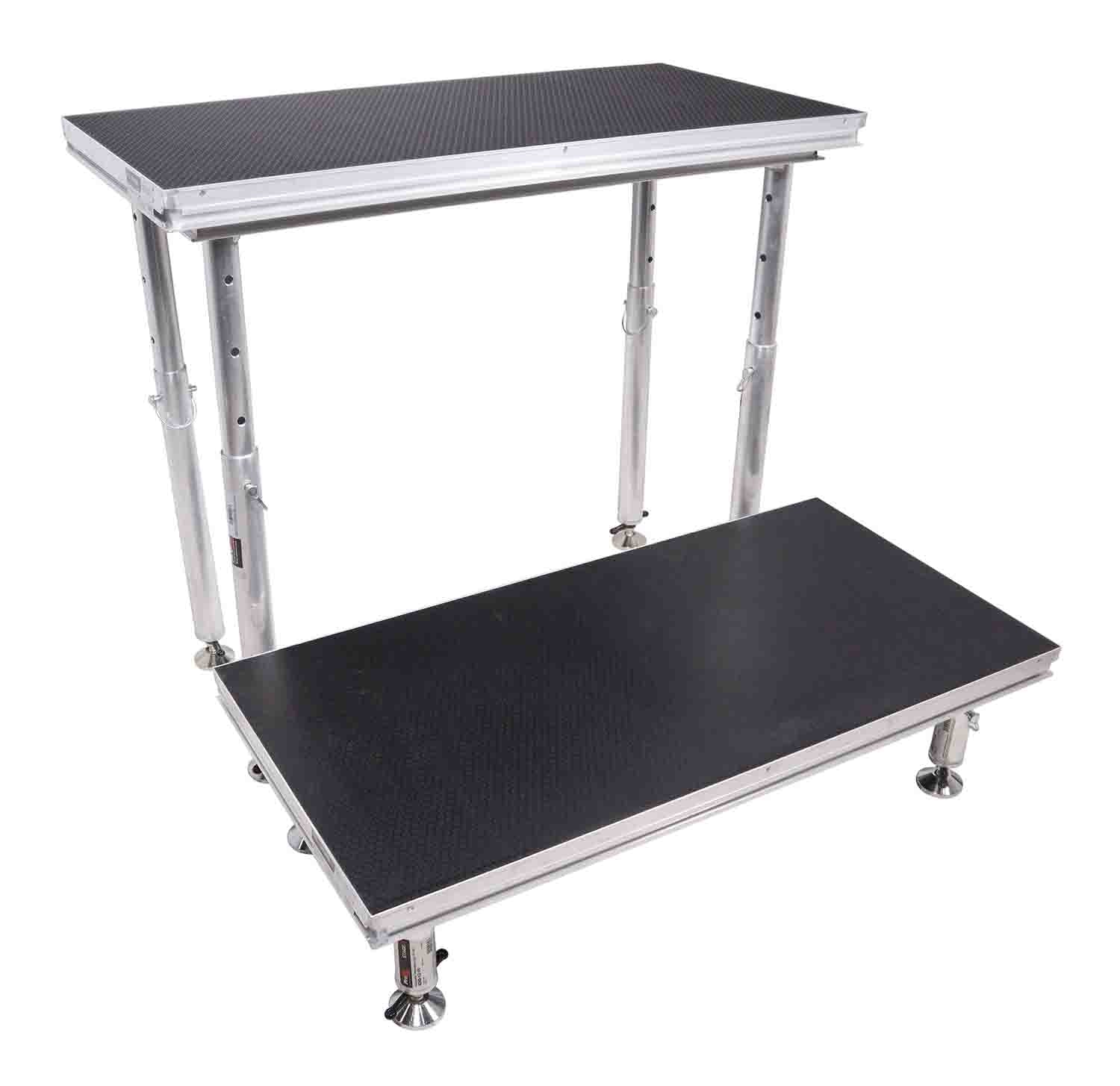 ProX XSQ-2X4 MK2 StageQ MK2 2ft X 4ft Heavy Duty Platform with 28 to 48 Inch Height Legs - Hollywood DJ
