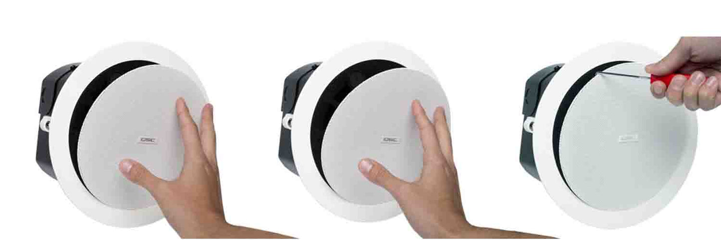 QSC AD-C6T-WH 6.5-Inch Two-Way Ceiling Loudspeaker - White - Hollywood DJ
