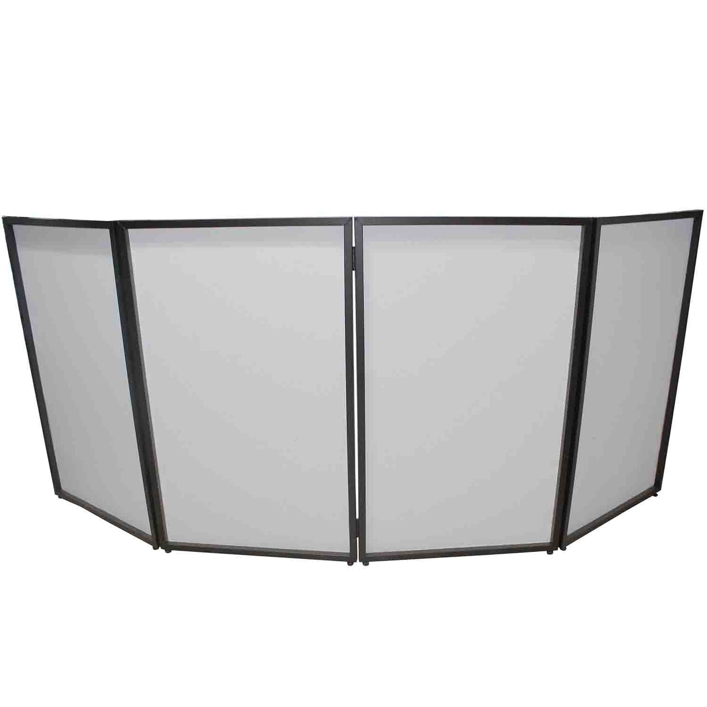ProX XF-4X3048B MK2 Four Panel DJ Facade Black Collapse and Go Facade Panels with Carry Bag – Black/White Scrims - Hollywood DJ