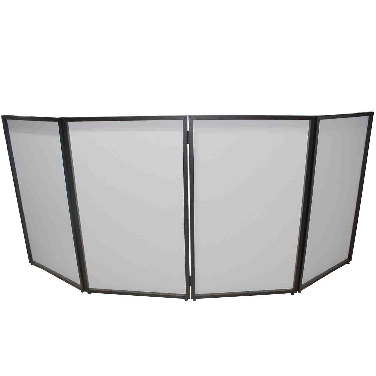 ProX XF-4X3048B MK2 Four Panel DJ Facade Black Collapse and Go Facade Panels with Carry Bag – Black/White Scrims - Hollywood DJ