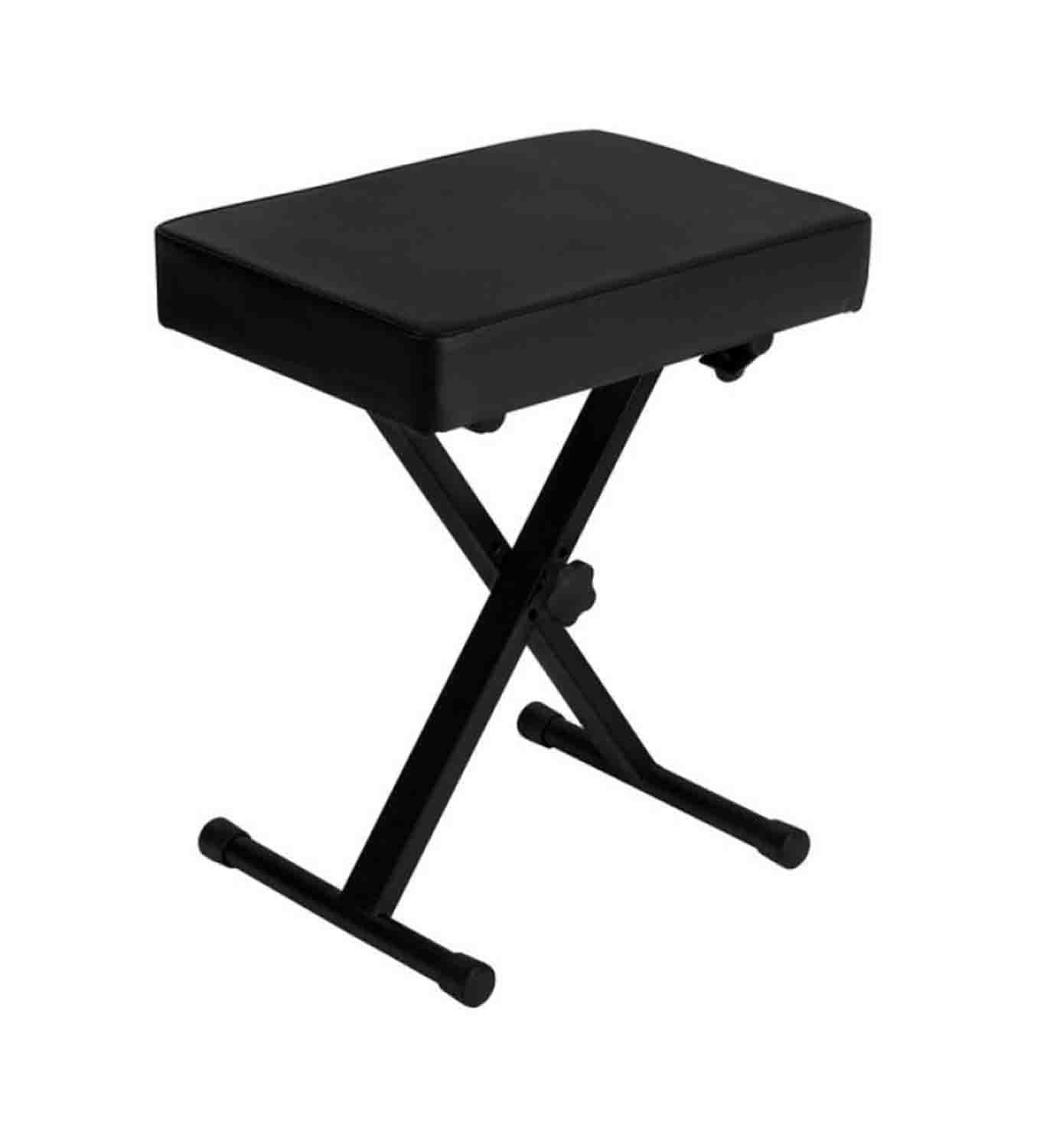 Onstage KPK2088 Double-X Keyboard Bundle with Double-X Stand, Bench, Pedal, and 88-Key Keyboard Bag - Hollywood DJ