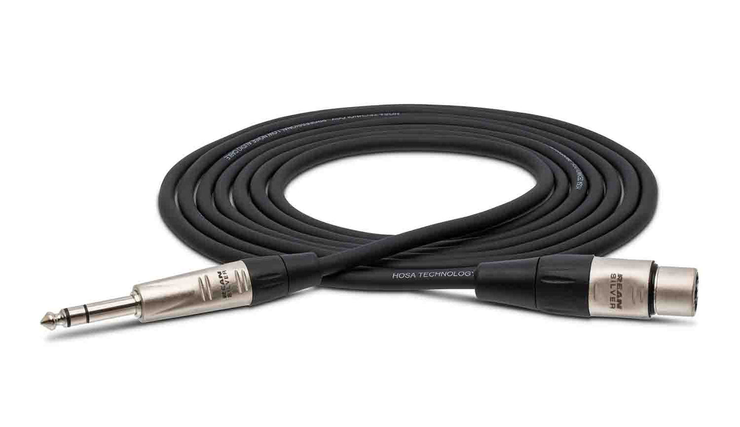 Hosa HXS-001.5, REAN XLR3F to 1/4" TRS Pro Balanced Interconnect - 1.5 Feet - Hollywood DJ
