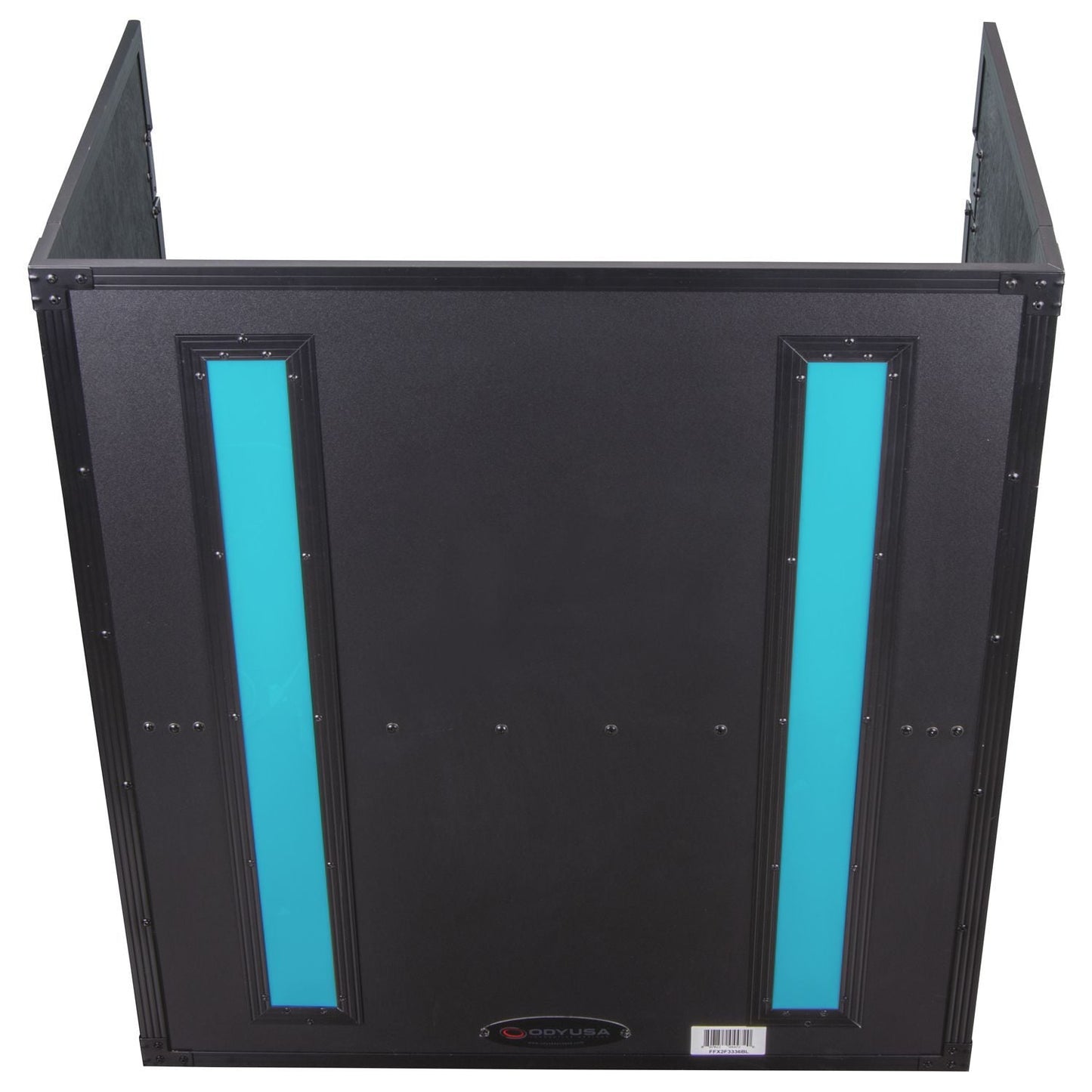 Odyssey FFX2F3336BL Tall DJ Fold-out Stand with LED Panel - 33″ Wide x 36″ - Hollywood DJ