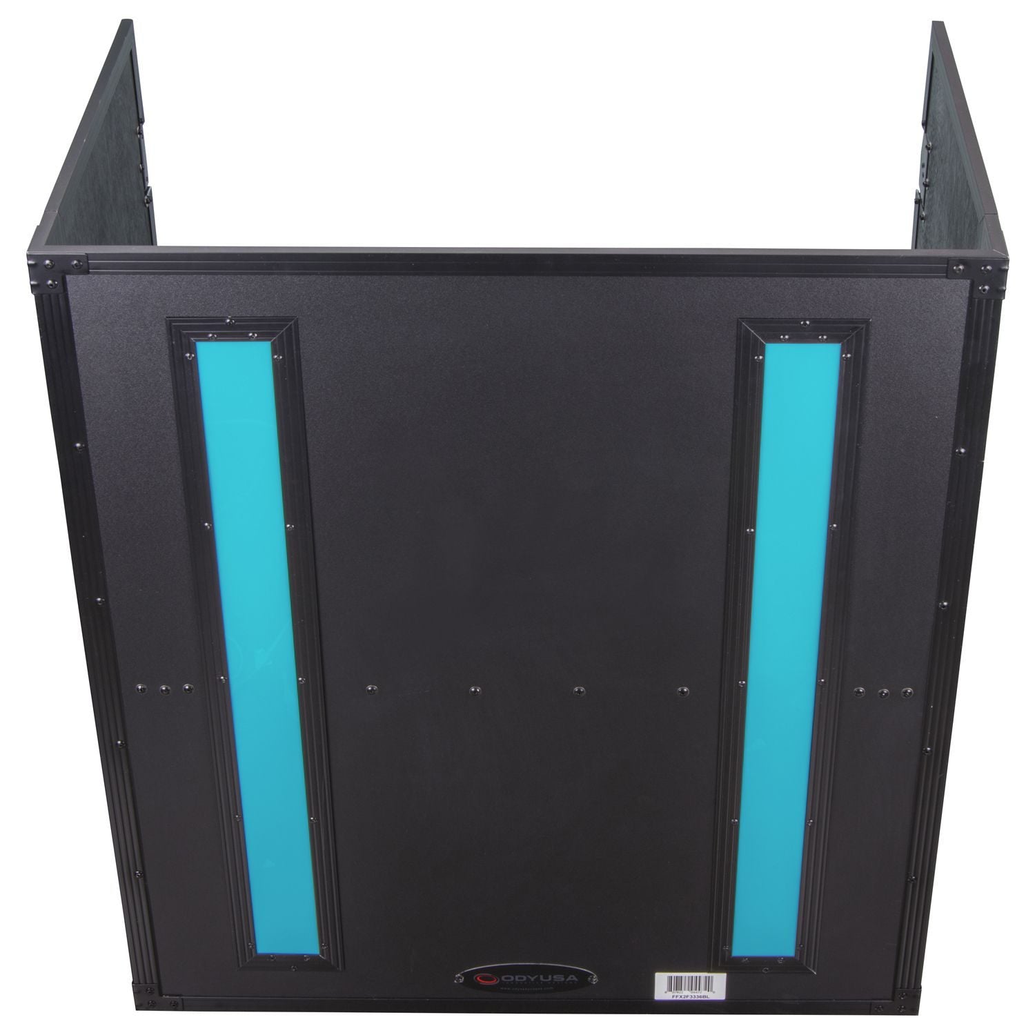 Odyssey FFX2F3336BL Tall DJ Fold-out Stand with LED Panel - 33″ Wide x 36″ - Hollywood DJ