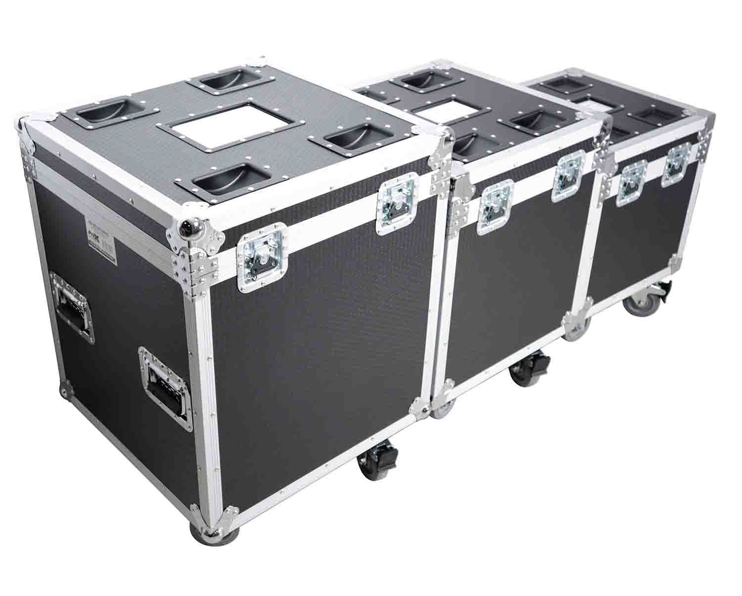 B-Stock: ProX XS-UTL49 PKG3, ATA Style Road Cases Large, Medium and Small Size with Wheels - Package of 3 - Hollywood DJ