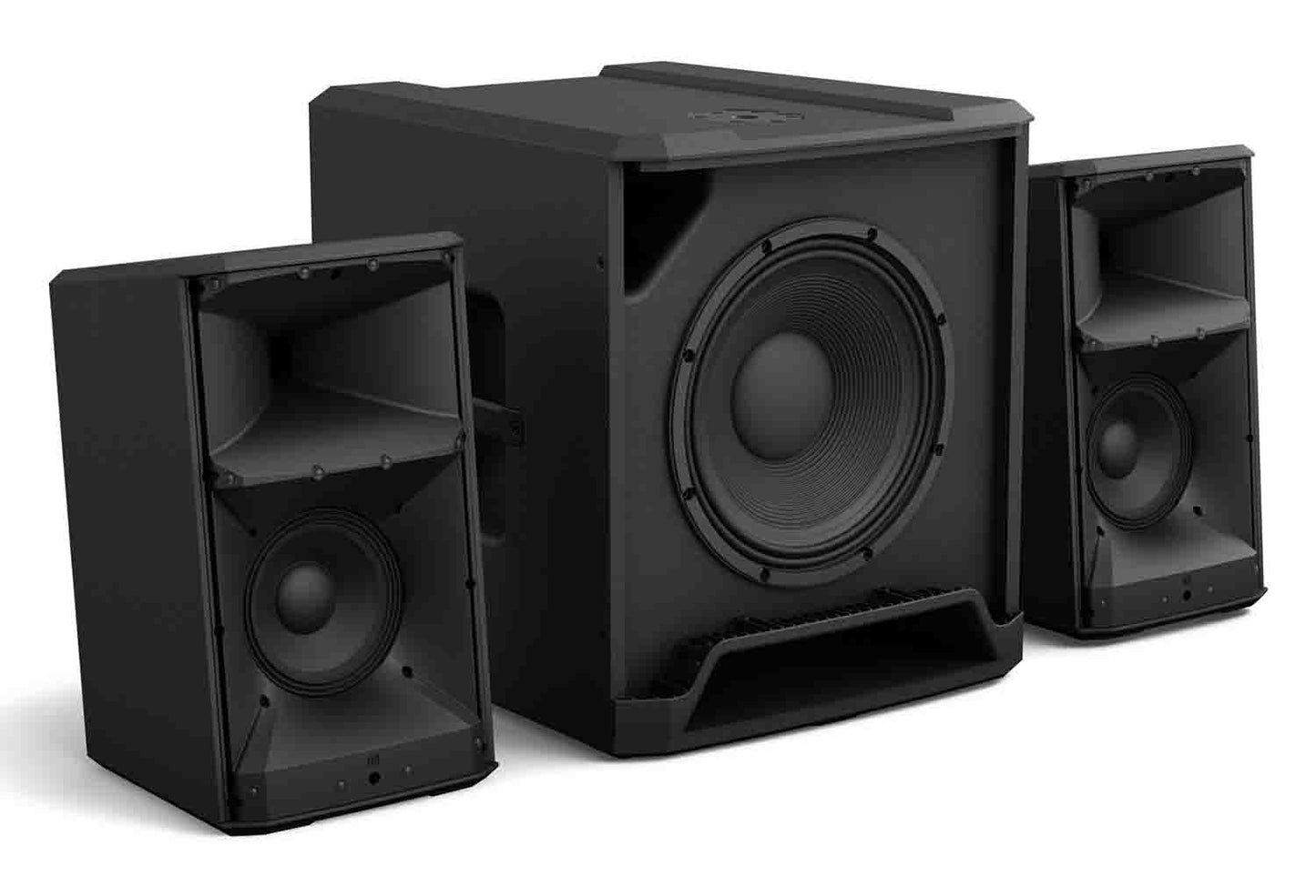 LD Systems DAVE 12 G4X Compact 2.1 Powered PA System with Bluetooth and Mixer - 750W RMS
