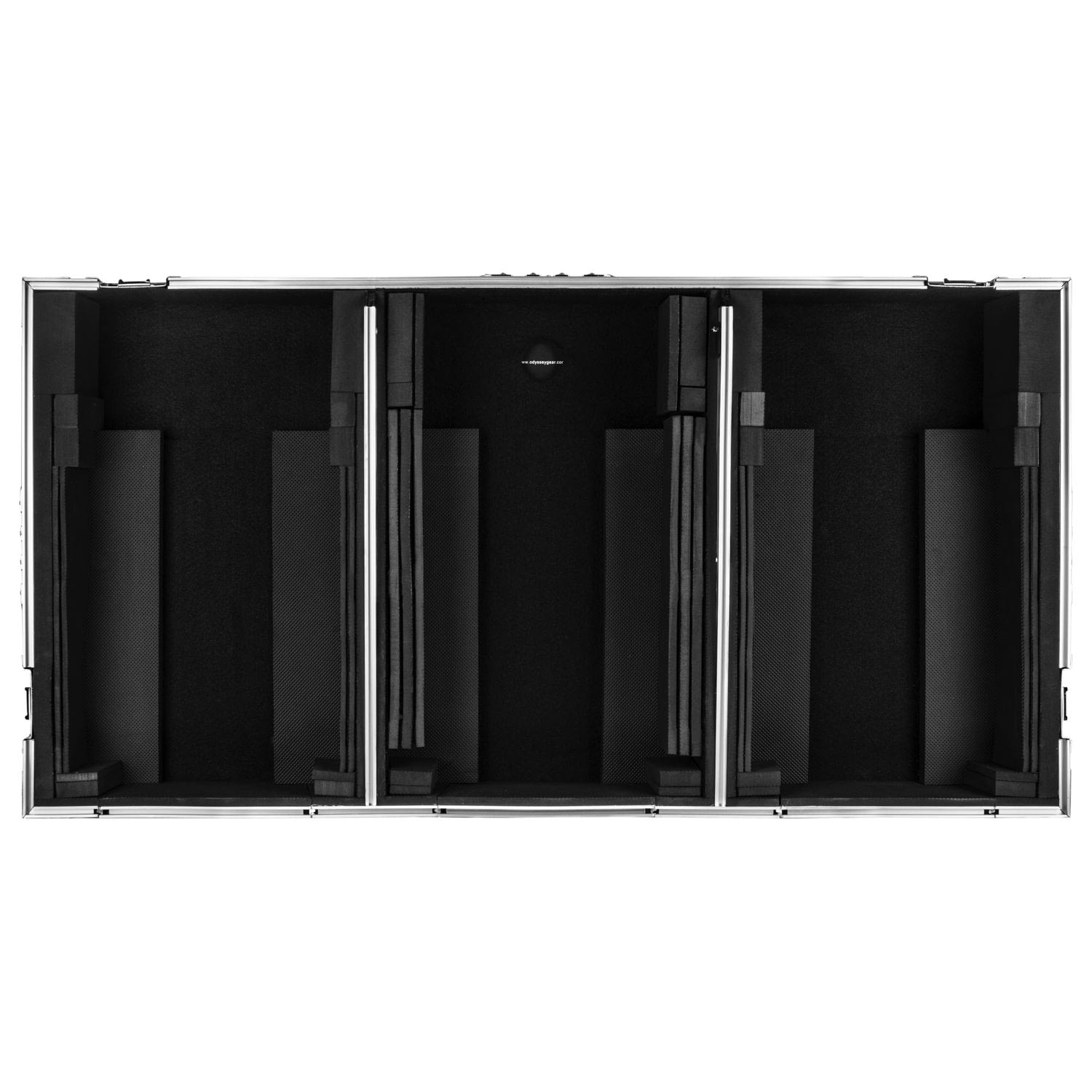 Odyssey FZGS12CDJWXD Black Extra Deep Glide Style DJ Coffin - Silver - Hollywood DJ