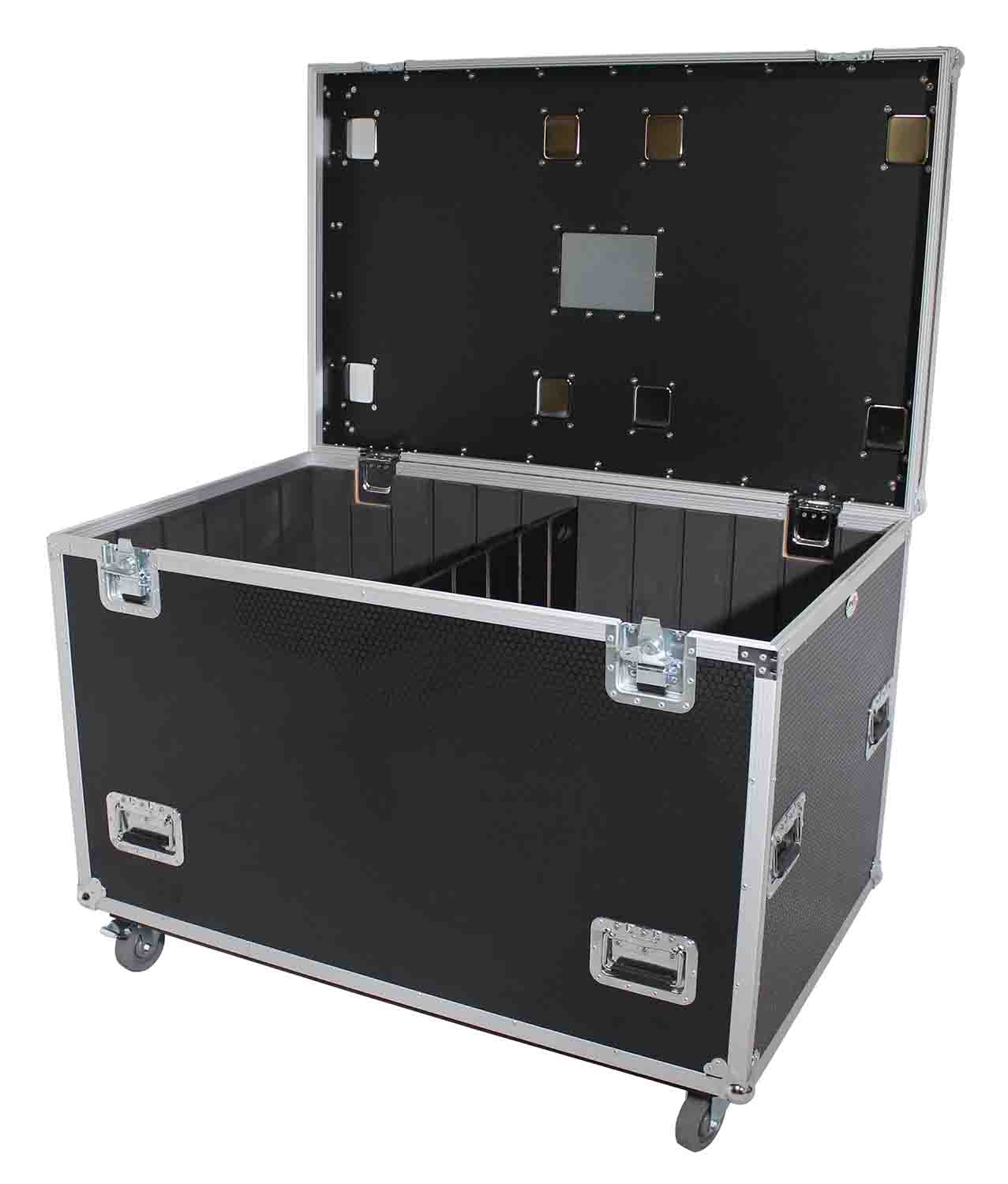 PROX XS-UTL483036W MK2 TruckPaX Heavy-Duty Truck Pack Utility Flight Case with Divider/Tray Kit and with 4 Inch Casters - Hollywood DJ