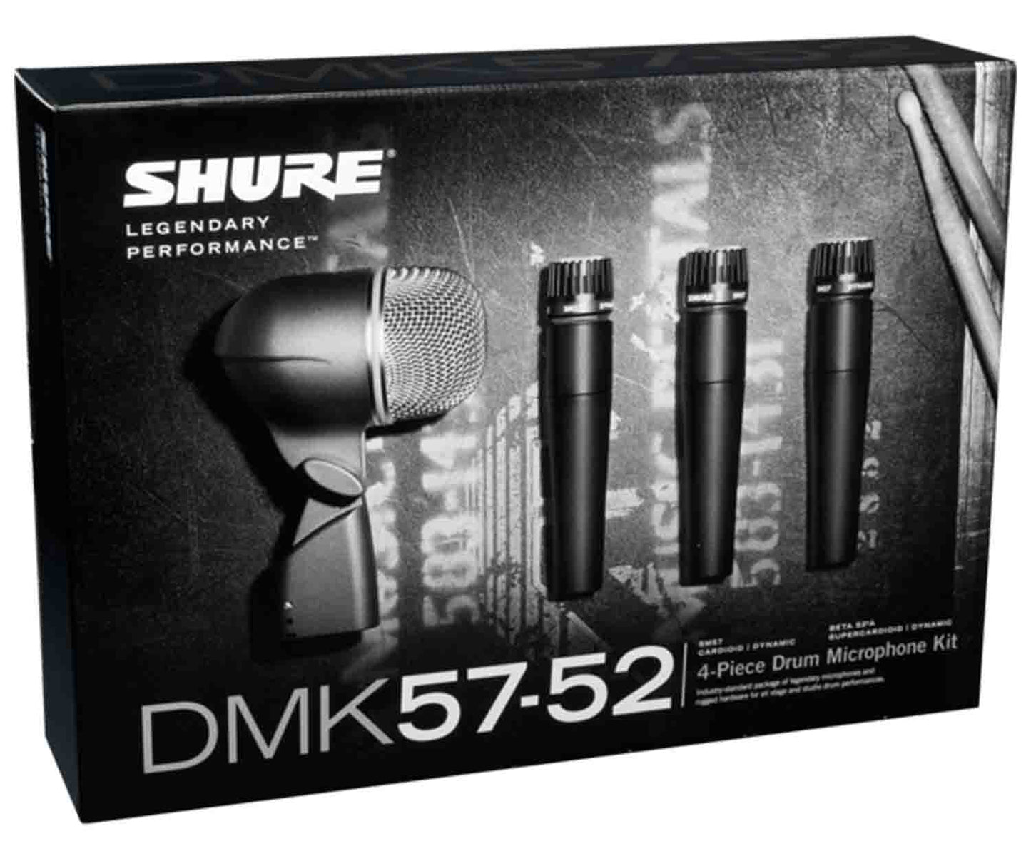 Shure Drum Microphone Kit  and 4 Microphone XLR3M Cable - DJ Package - Hollywood DJ
