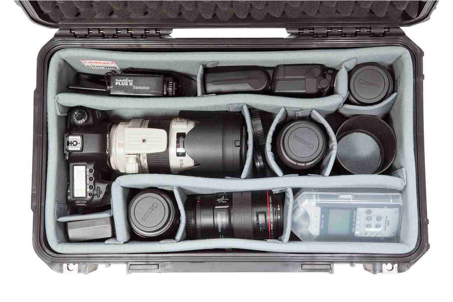 SKB Cases 3i-2011-7DT iSeries 2011-7 Case with Think Tank Photo Dividers & Lid Foam - Black - Hollywood DJ