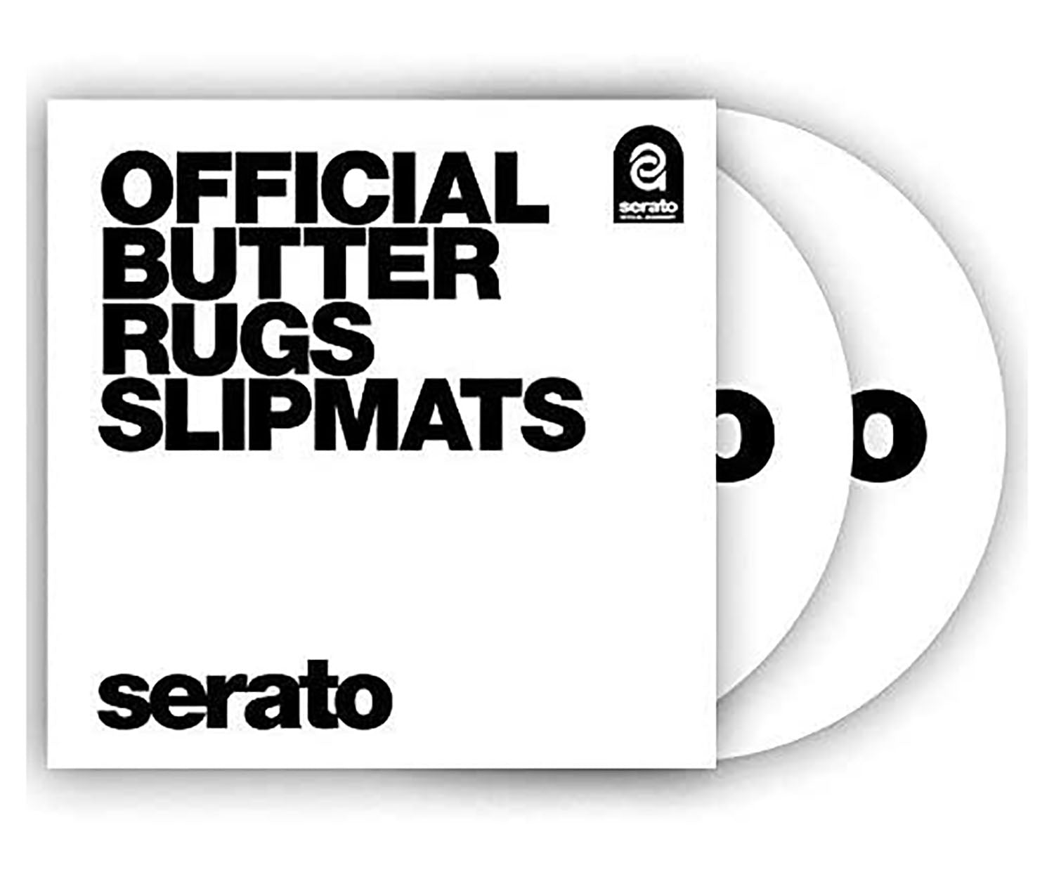 Serato OSA-SM-WHT-BR 12" White Butter Rug Slipmats - Pair - Hollywood DJ
