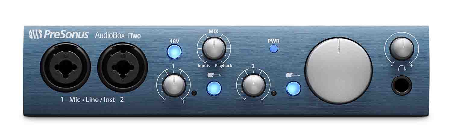 PreSonus AUDIOBOX ITWO STUDIO, Complete Mobile Hardware/Software Recording Kit - Hollywood DJ