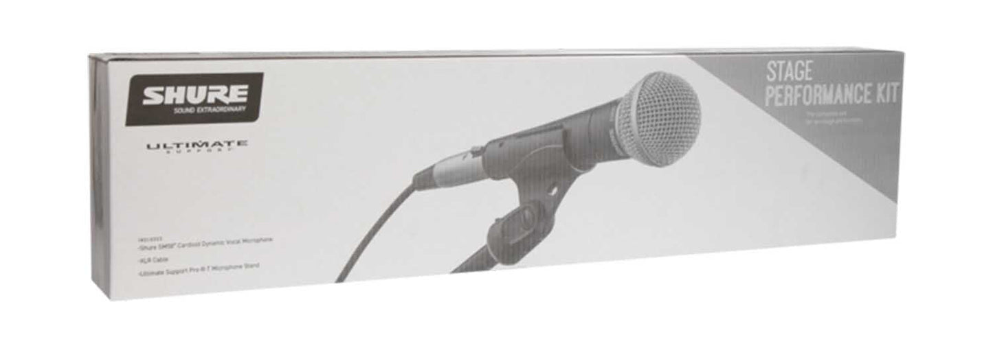 Shure SM58-CN BTS Stage Performance Kit with SM58 Microphone, 3-pin XLR Connector and Tripod Stand - Hollywood DJ