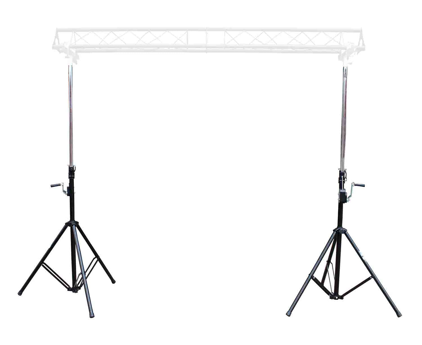 ProX T-LS35C-STAND, Single Triangle Truss Lighting Crank Up Multi-Size Stand - Hollywood DJ
