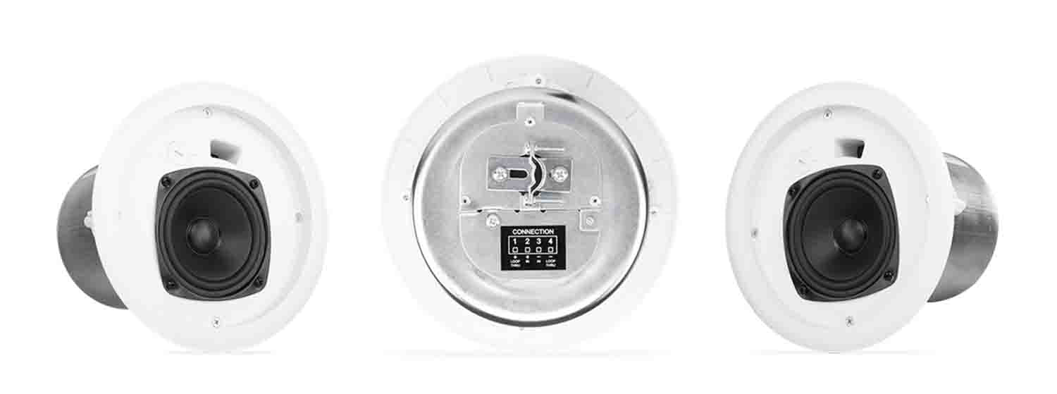QSC AC-C4T Acoustic Coverage Series AC-C4T 4" Ceiling-Mount Loudspeakers - Hollywood DJ