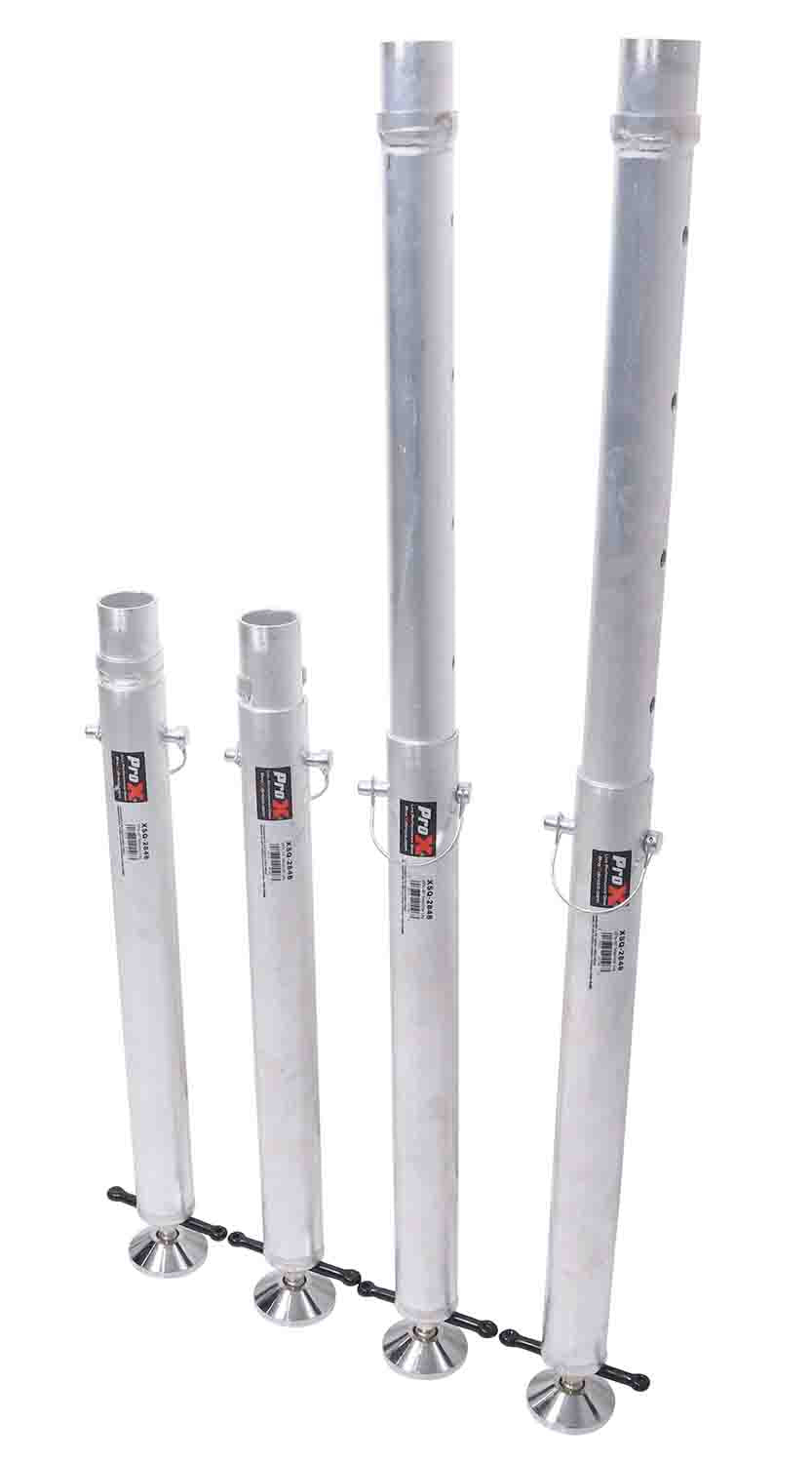 ProX XSQ-2848MK2 StageQ Platform Telescoping Legs 28 to 48" Height Adjustable - Legs Only - Hollywood DJ