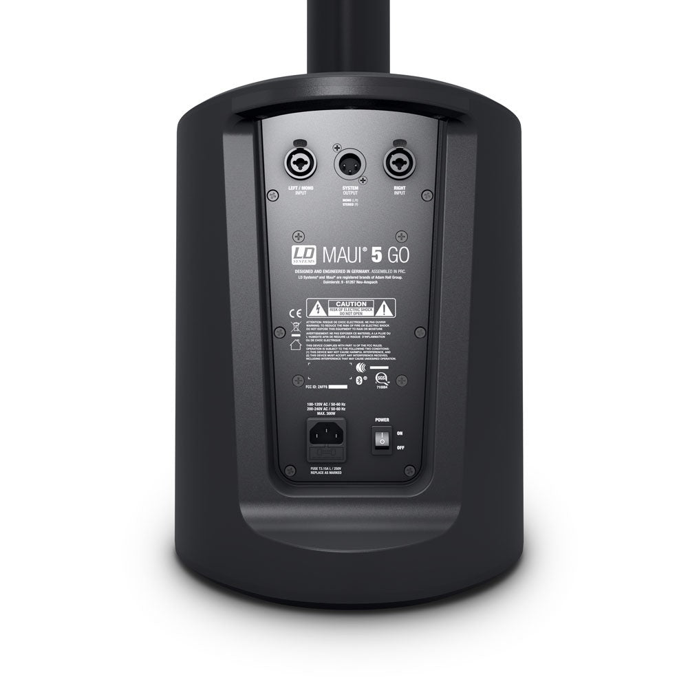 B-Stock: LD Systems MAUI 5 GO, Ultra Portable Battery Powered Column PA System with Mixer - Hollywood DJ