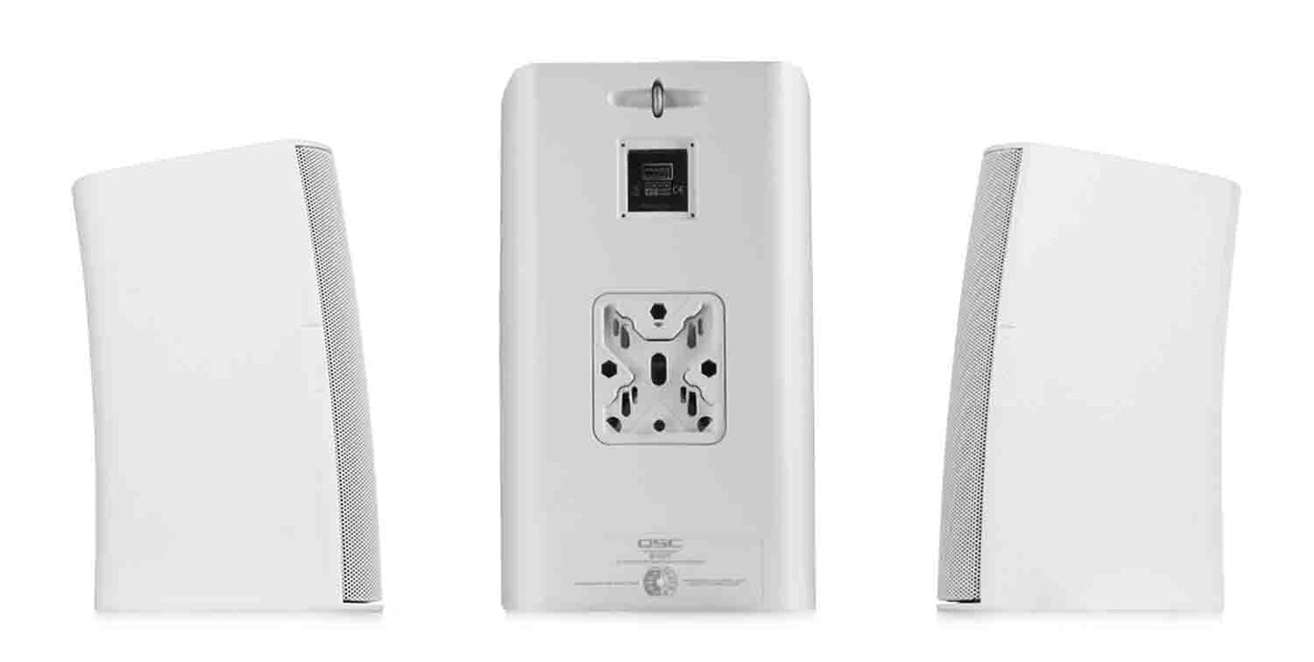QSC AD-S10T-WH Acoustic Design Series 10-Inch 2-Way 250W Surface-Mount Loudspeaker - White - Hollywood DJ