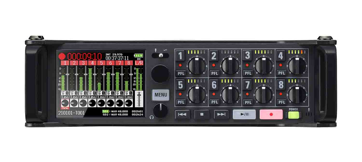 Zoom F8n Pro 10-Track Multitrack Field Recorder - Hollywood DJ