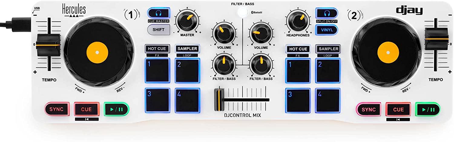 Hercules DJCONTROL MIX for Android and iOS Smartphones with Algoriddim djay App - Hollywood DJ