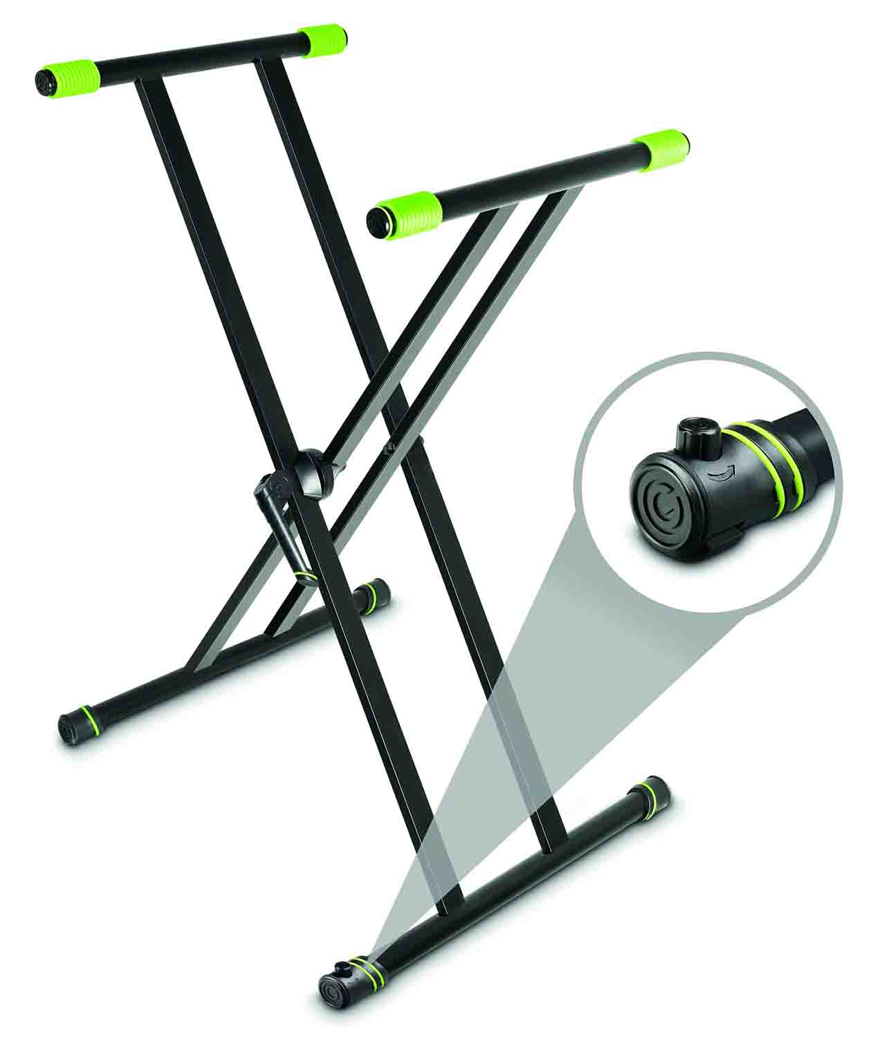 Gravity KSX 2 RD Set with Keyboard Stand X-Form Double and Rapid Desk - Hollywood DJ