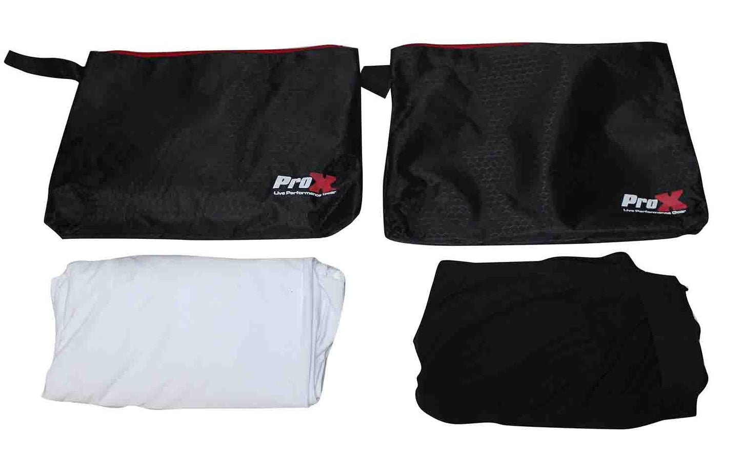 ProX XF-MESA-MK2 DJ Facade Table Station with White & Black Scrims and Padded Carry Bag - Hollywood DJ