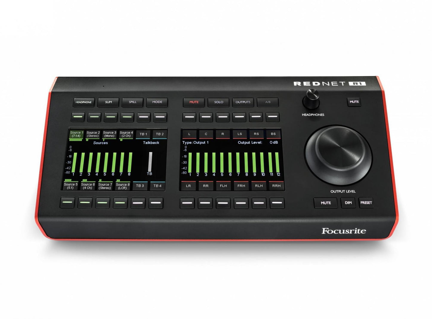 Focusrite Pro RedNet R1 Desktop Remote Controller for Red Interfaces - Dante Devices - Hollywood DJ