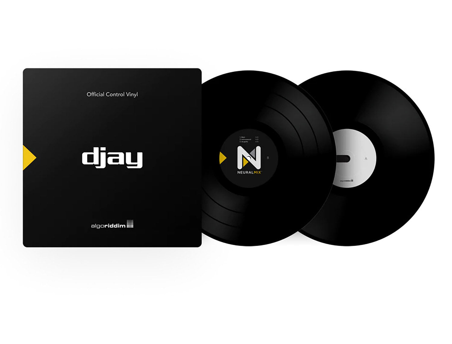 STOKYO DJAY-BLK1, DJAY Pro Ai Control Vinyl Pair - Black - Hollywood DJ