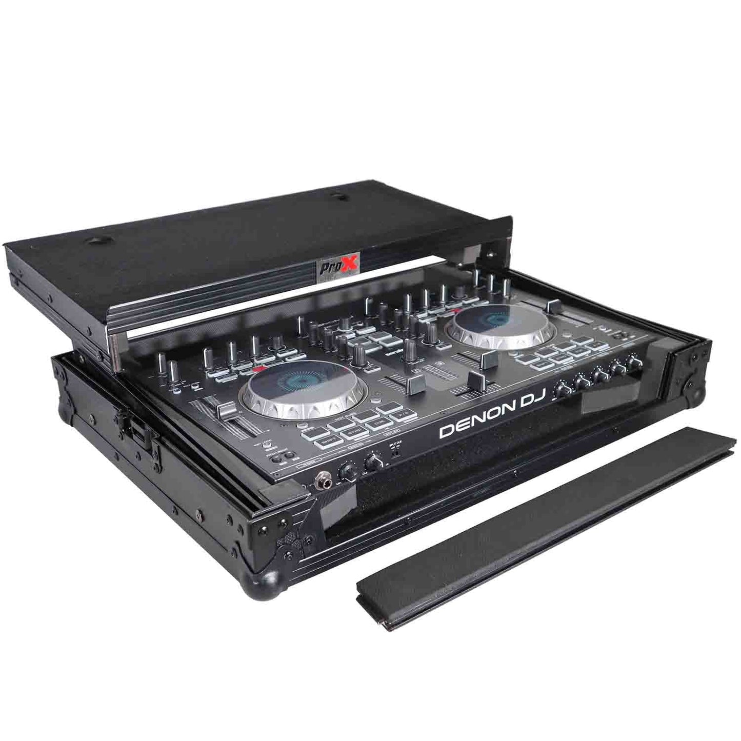 B-Stock: ProX X-DNMC4000LTBL, DJ Flight Case for Denon MC4000 Digital Controller with Laptop Shelf - Hollywood DJ