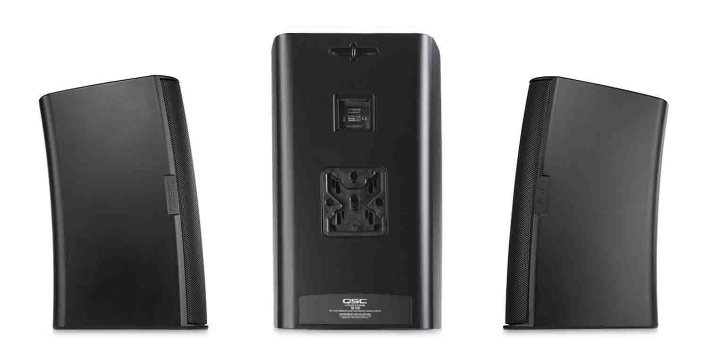 QSC AD-S12-BK Acoustic Design Series 12-Inch 2-Way 300W Surface-Mount Loudspeaker - Black - Hollywood DJ