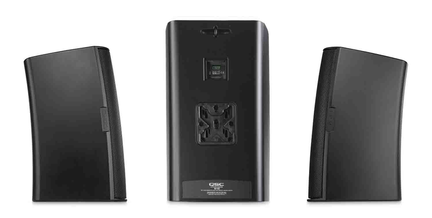 QSC AD-S12-BK Acoustic Design Series 12-Inch 2-Way 300W Surface-Mount Loudspeaker - Black - Hollywood DJ