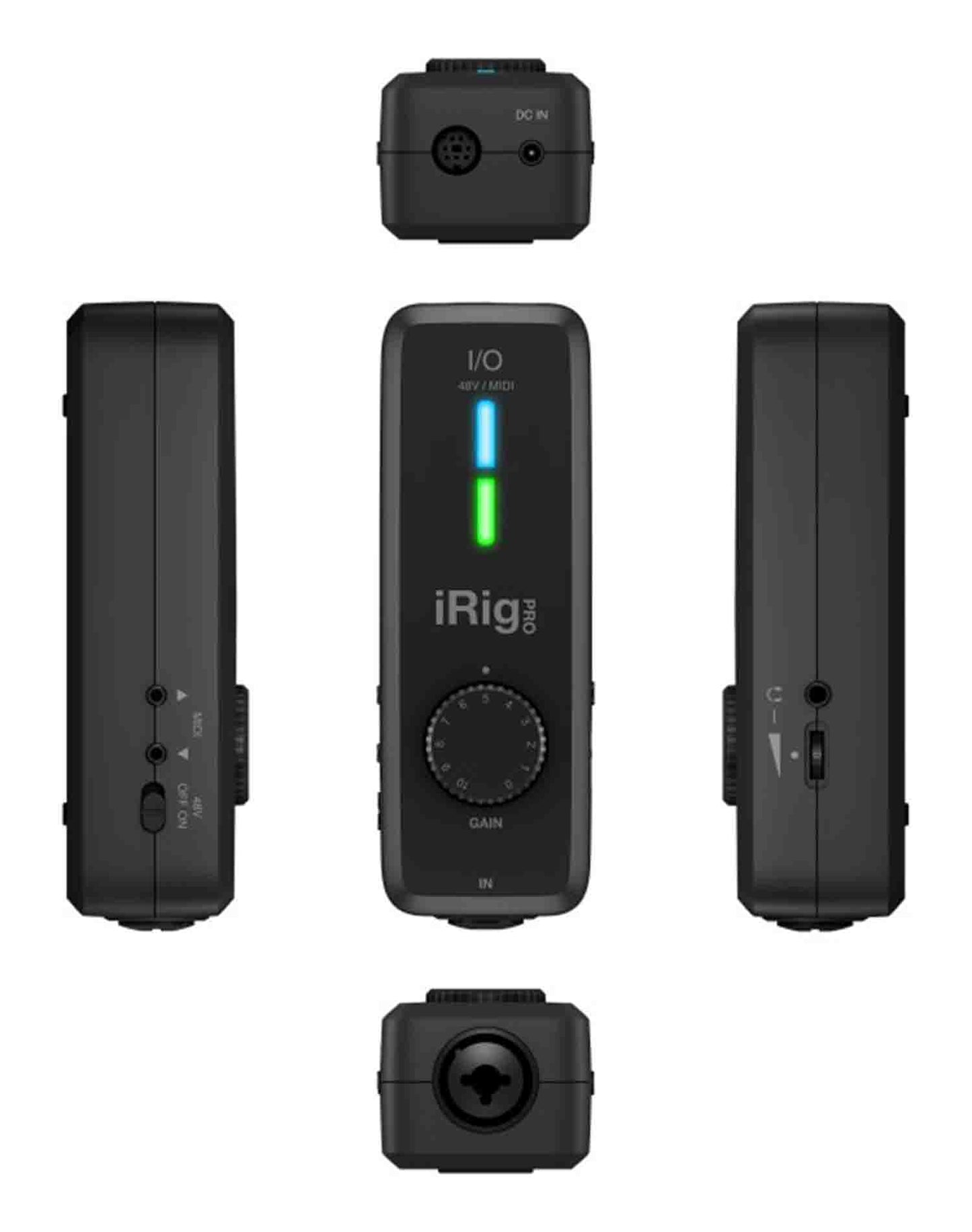 IK Multimedia iRig Pro I/O High Definition Audio Interface with MIDI for iOS and Mac - Hollywood DJ