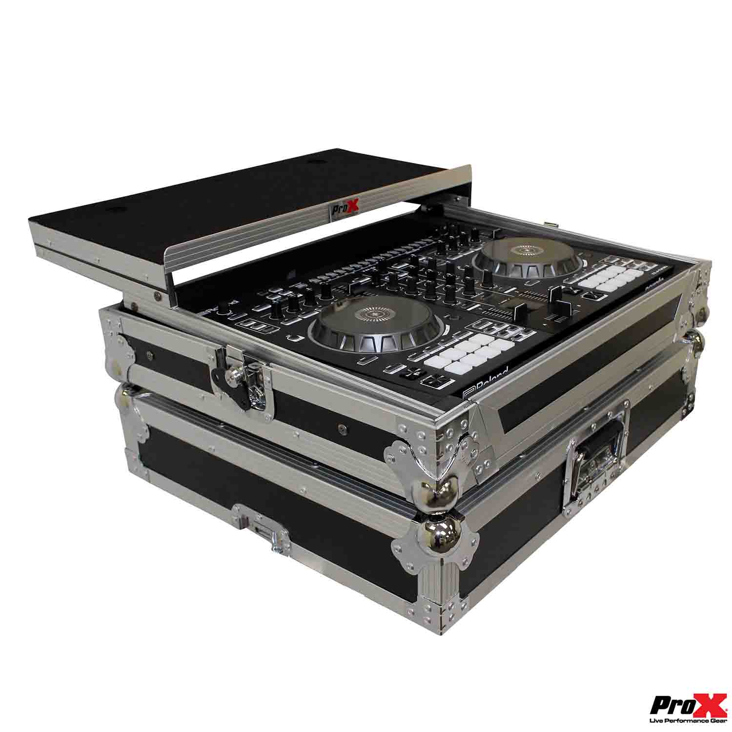 ProX XS-DJ505LT DJ Flight Case for Roland DJ-505 With Sliding Laptop Shelf - Hollywood DJ
