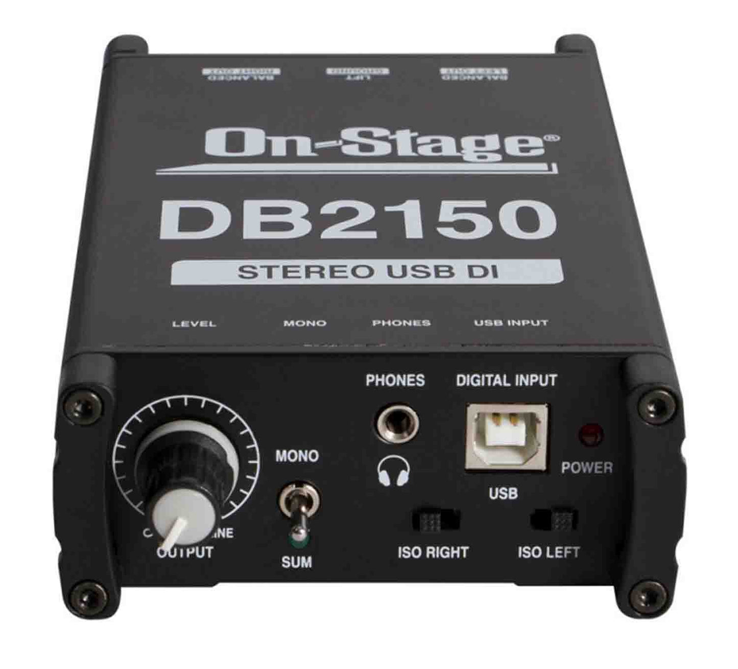 Onstage DB2150 Passive USB DI Box - Black - Hollywood DJ