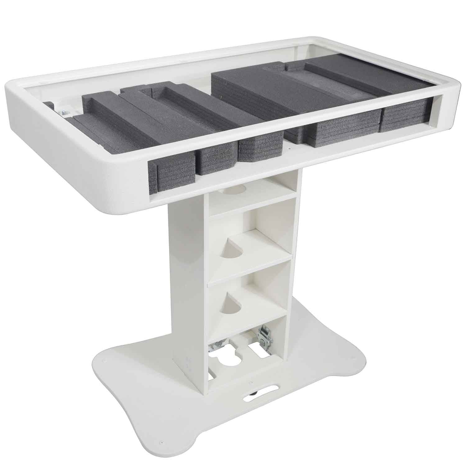 ProX XZF-DJCT W DJ Control Tower Travel Stand for PIONEER XDJ-XZ, DDJ-1000, DDJ-SX3 RANE One - White Finish - Hollywood DJ