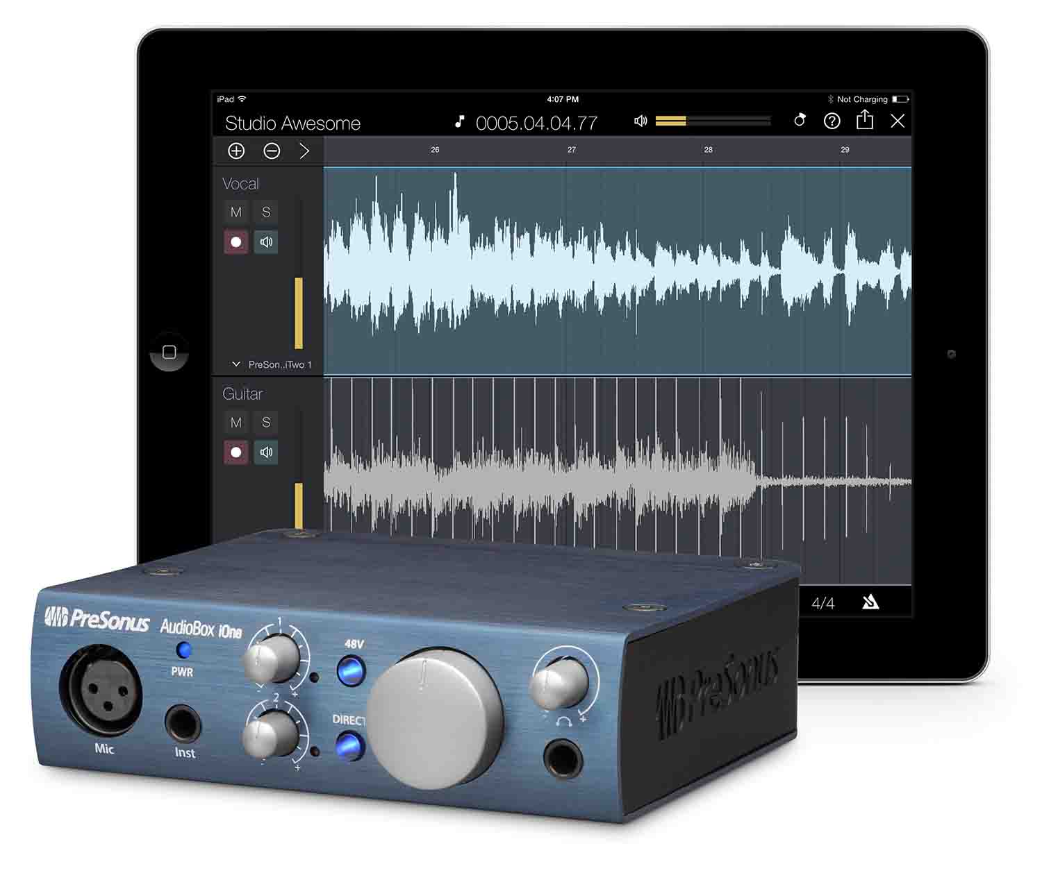 PreSonus AUDIOBOX IONE USB/iPad Audio Interface for Guitarists and Songwriters - Hollywood DJ