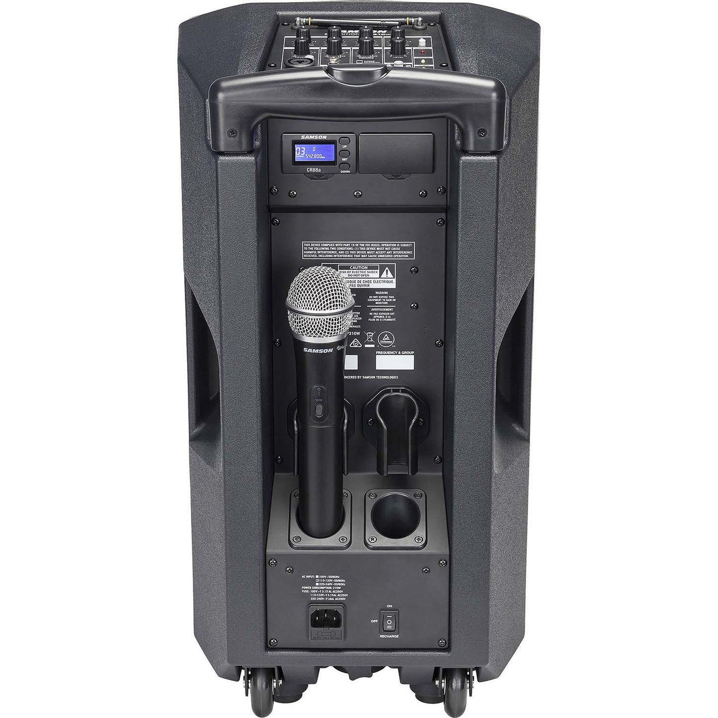 Samson SAXP310W-K Portable PA System with Wireless Microphone - K: 470 to 494 MHz - Hollywood DJ