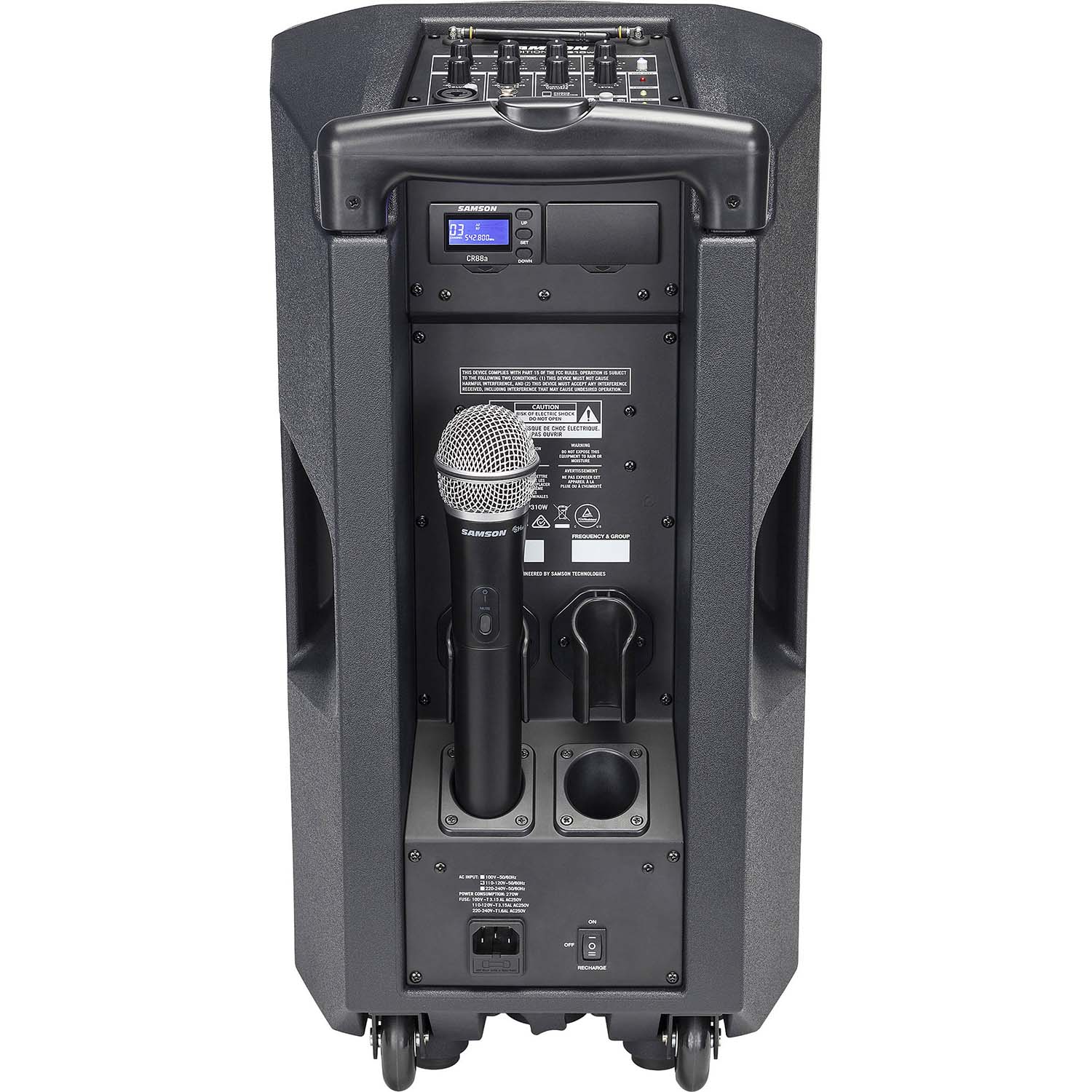 Samson SAXP310W-K Portable PA System with Wireless Microphone - K: 470 to 494 MHz - Hollywood DJ