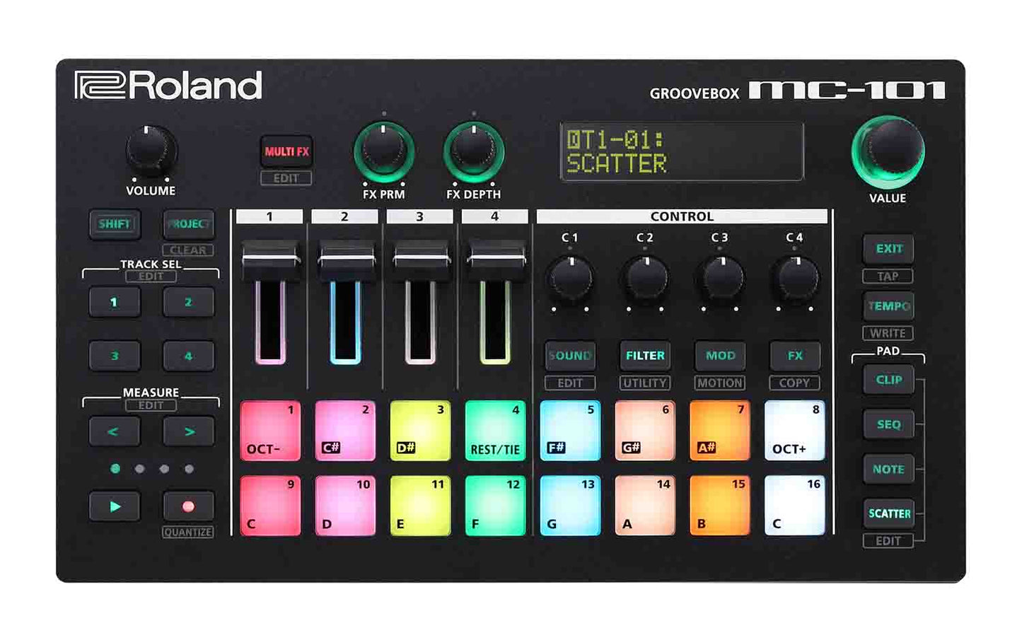 Roland MC-101, 4-track Groovebox - Hollywood DJ